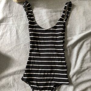 Reformation striped bodysuit